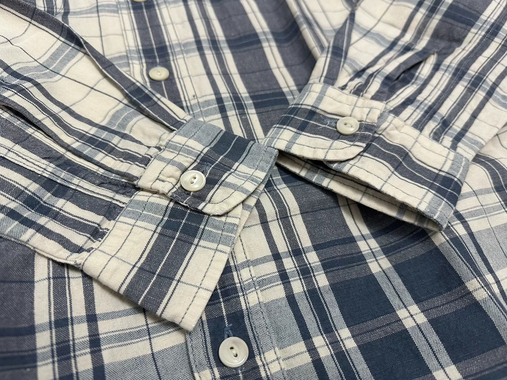 RRL Ralph Lauren RRL Double RL Blue White Striped Shirt Size US M / EU 48-50 / 2 - 5 Thumbnail
