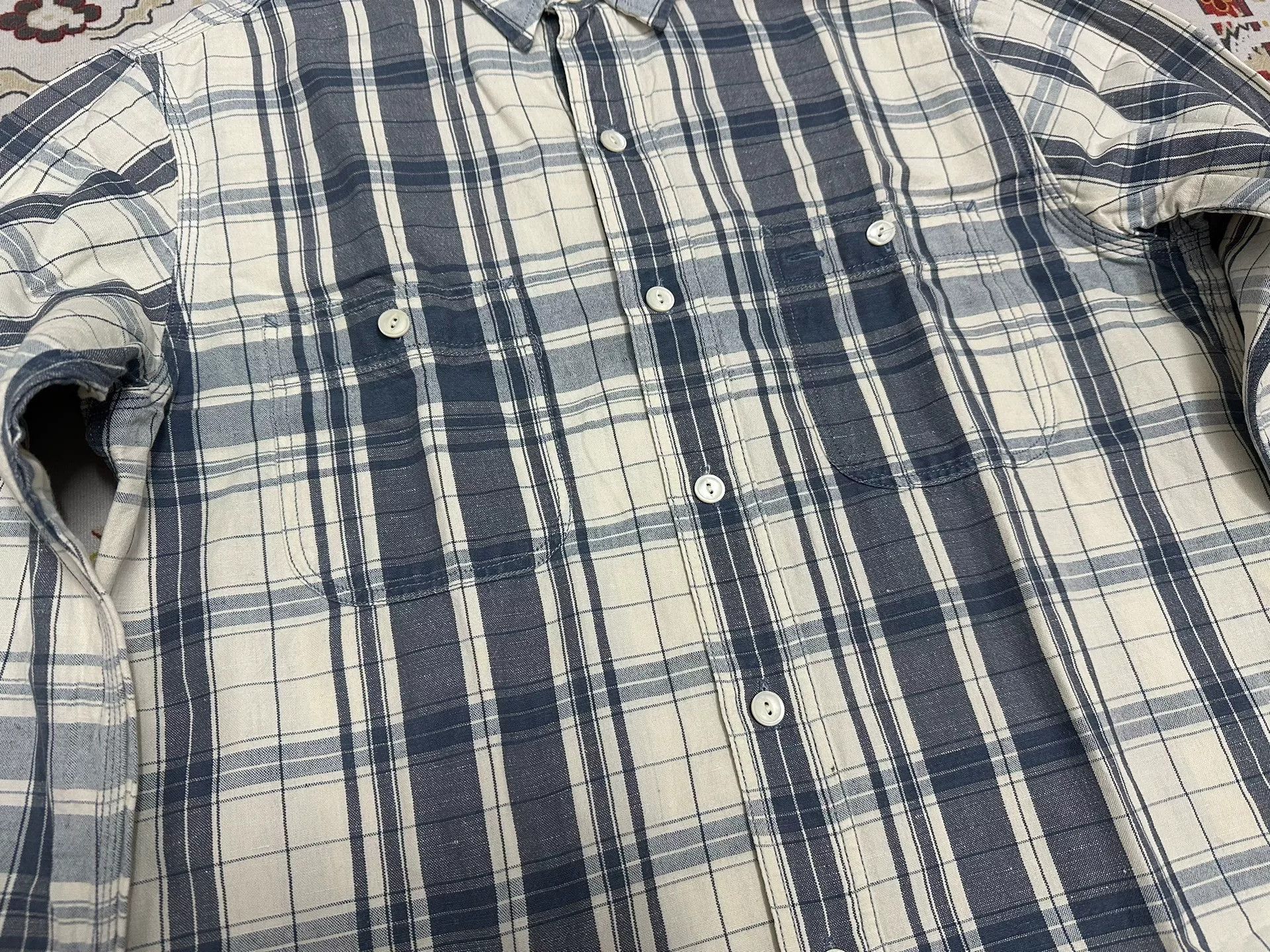 RRL Ralph Lauren RRL Double RL Blue White Striped Shirt Size US M / EU 48-50 / 2 - 4 Thumbnail