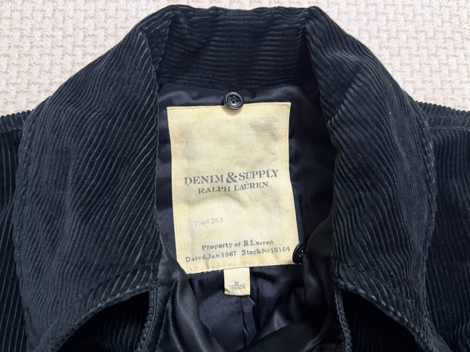 Ralph Lauren RL Women's Black Corduroy Double-Breasted Coat Size M / US 6-8 / IT 42-44 - 3 Thumbnail