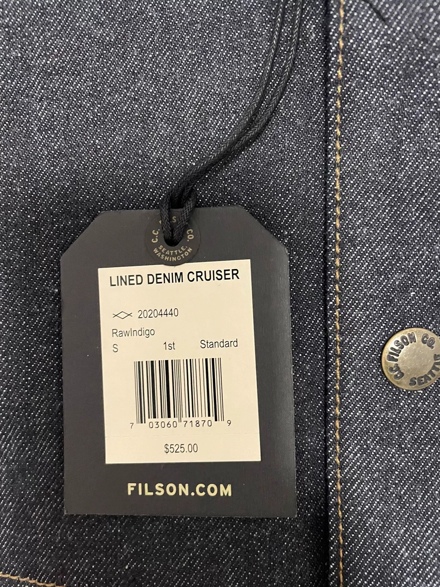 Filson Filson Men's Lined Denim Cruiser Size US XS / EU 42 / 0 - 5 Thumbnail