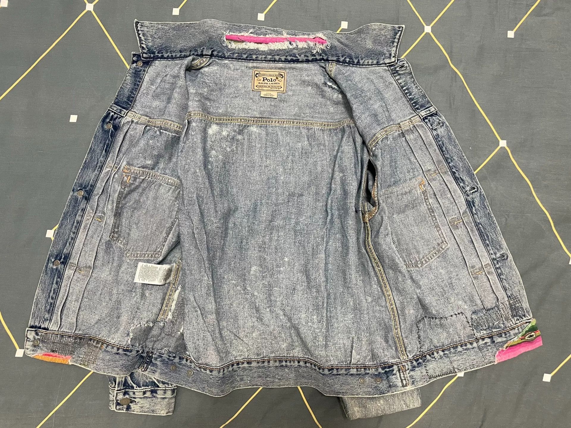 Polo Ralph Lauren Polo Ralph Lauren Distressed Denim Jacket Size US S / EU 44-46 / 1 - 8 Thumbnail