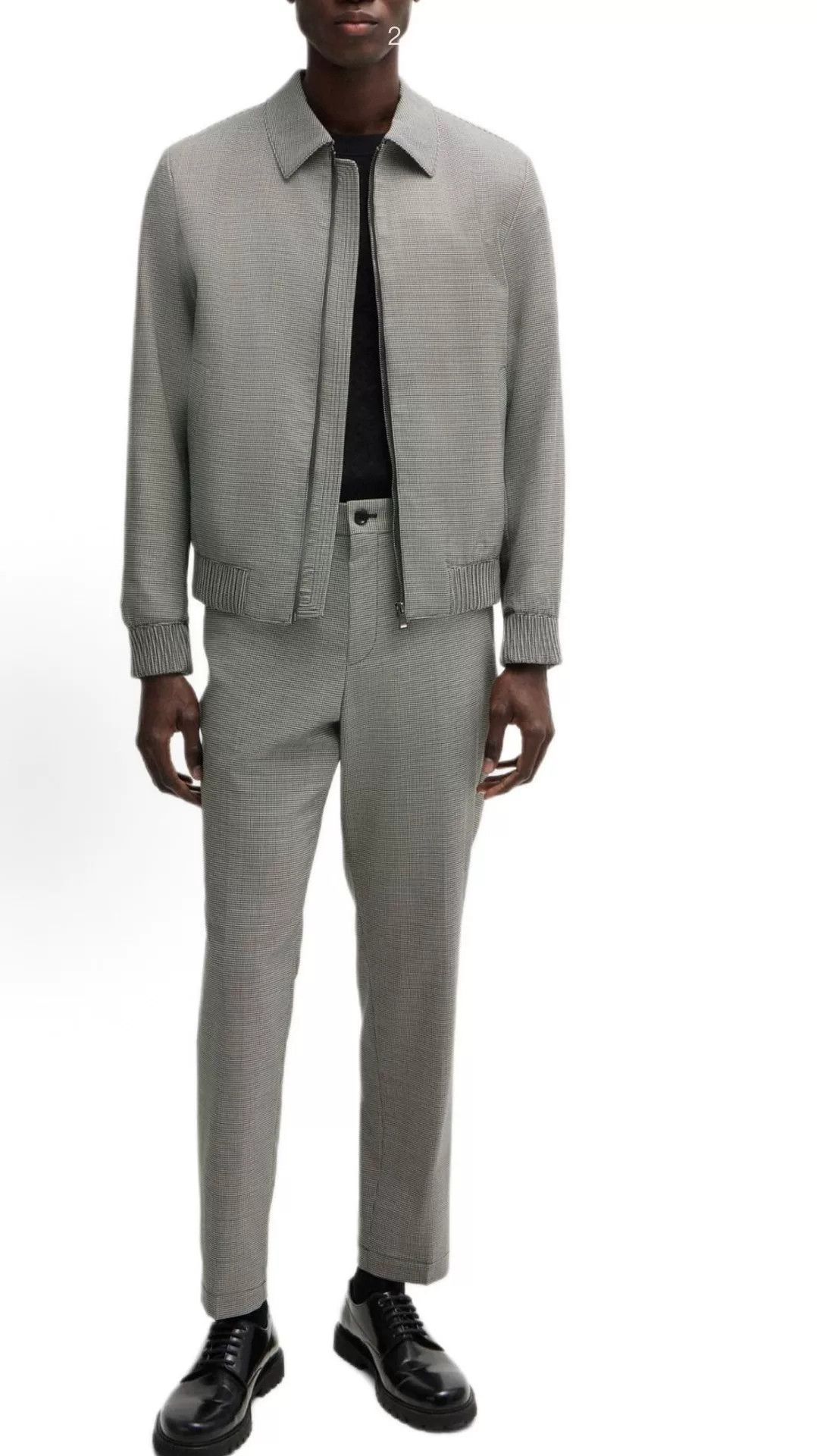 Hugo Boss HUGO BOSS FW24 Houndstooth Wool Jacket Size US M / EU 48-50 / 2 - 2 Thumbnail
