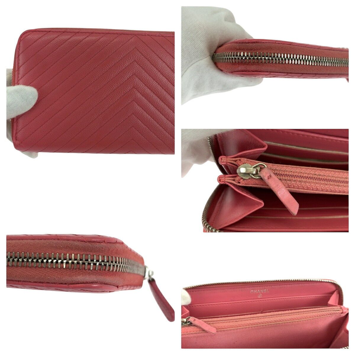 Chanel Chanel Chanel Coco Mark Caviar Skin Long Wallet Leather Long Wallet DUTY FREE for USA Size ONE SIZE - 7 Thumbnail