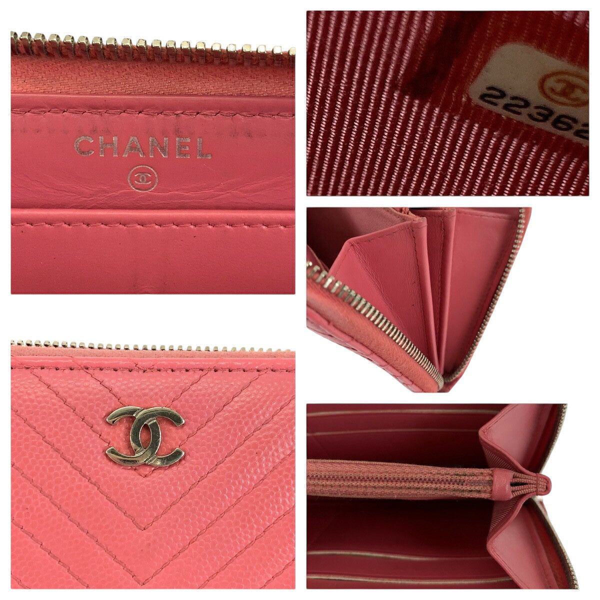 Chanel Chanel Chanel Coco Mark Caviar Skin Long Wallet Leather Long Wallet DUTY FREE for USA Size ONE SIZE - 5 Thumbnail