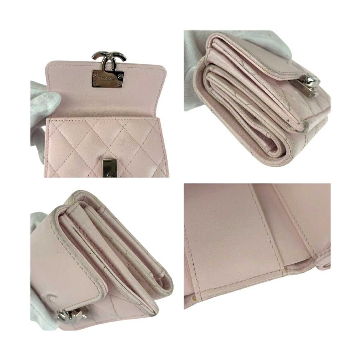 Chanel Chanel Chanel Matelasse Leather Compact Wallet Leather Short Wallet DUTY FREE for USA Size ONE SIZE - 6 Thumbnail