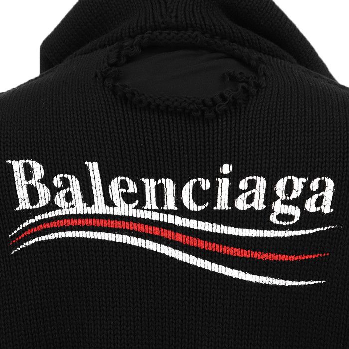 Balenciaga Balenciaga Balenciaga Cotton Knit Hoodie Textile Sweatshirts & Hoodies DUTY FREE for USA Size ONE SIZE - 2 Thumbnail