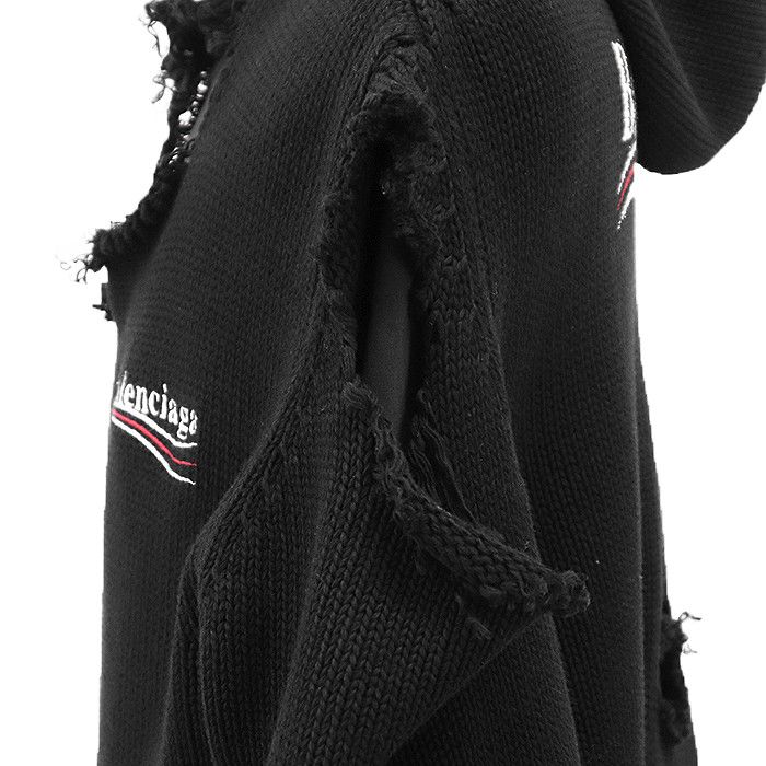 Balenciaga Balenciaga Balenciaga Cotton Knit Hoodie Textile Sweatshirts & Hoodies DUTY FREE for USA Size ONE SIZE - 5 Thumbnail