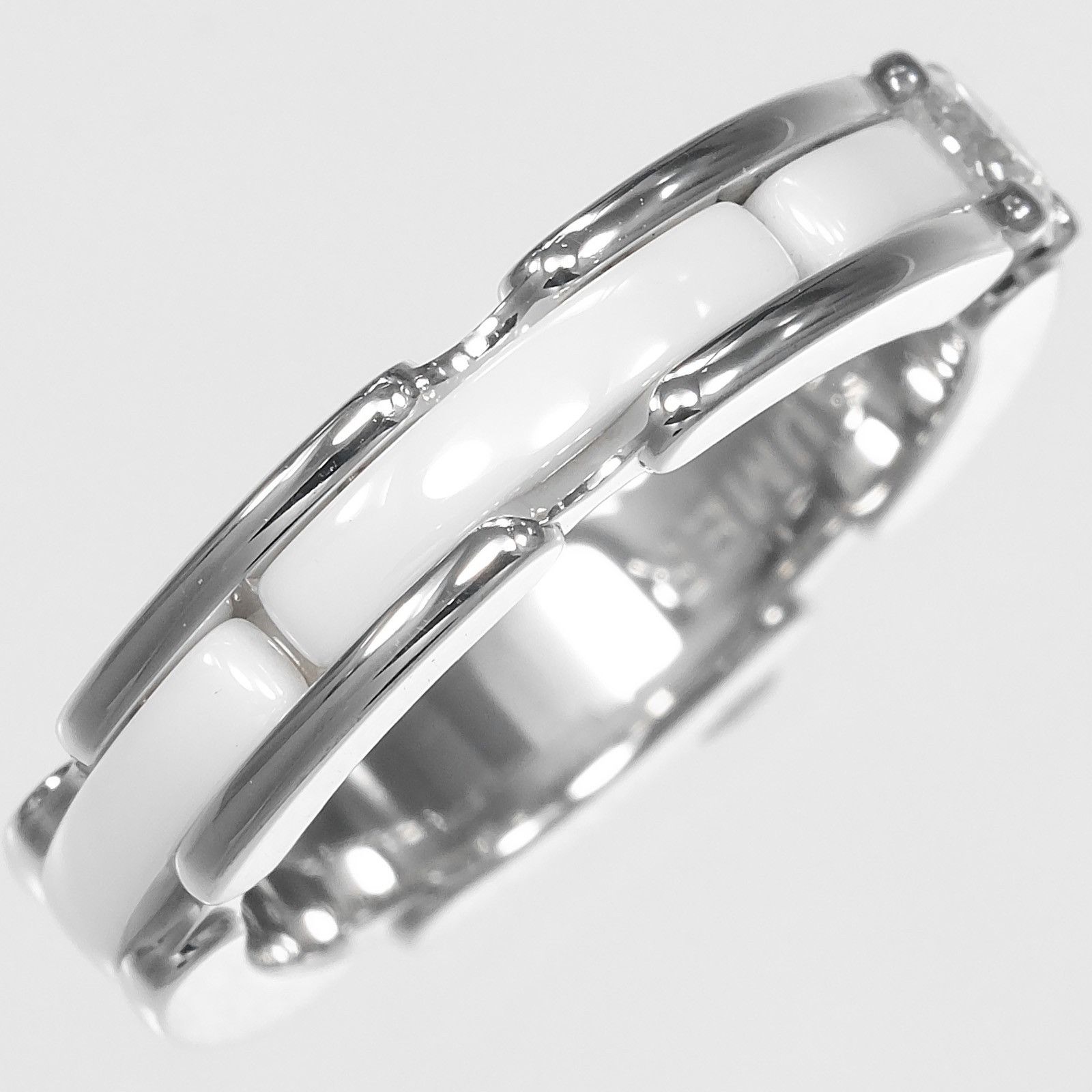 Chanel Chanel Chanel Ultra Small Au750 White Gold Diamond Ceramic Ring Precious Metal Ring DUTY FREE for USA Size ONE SIZE - 5 Thumbnail