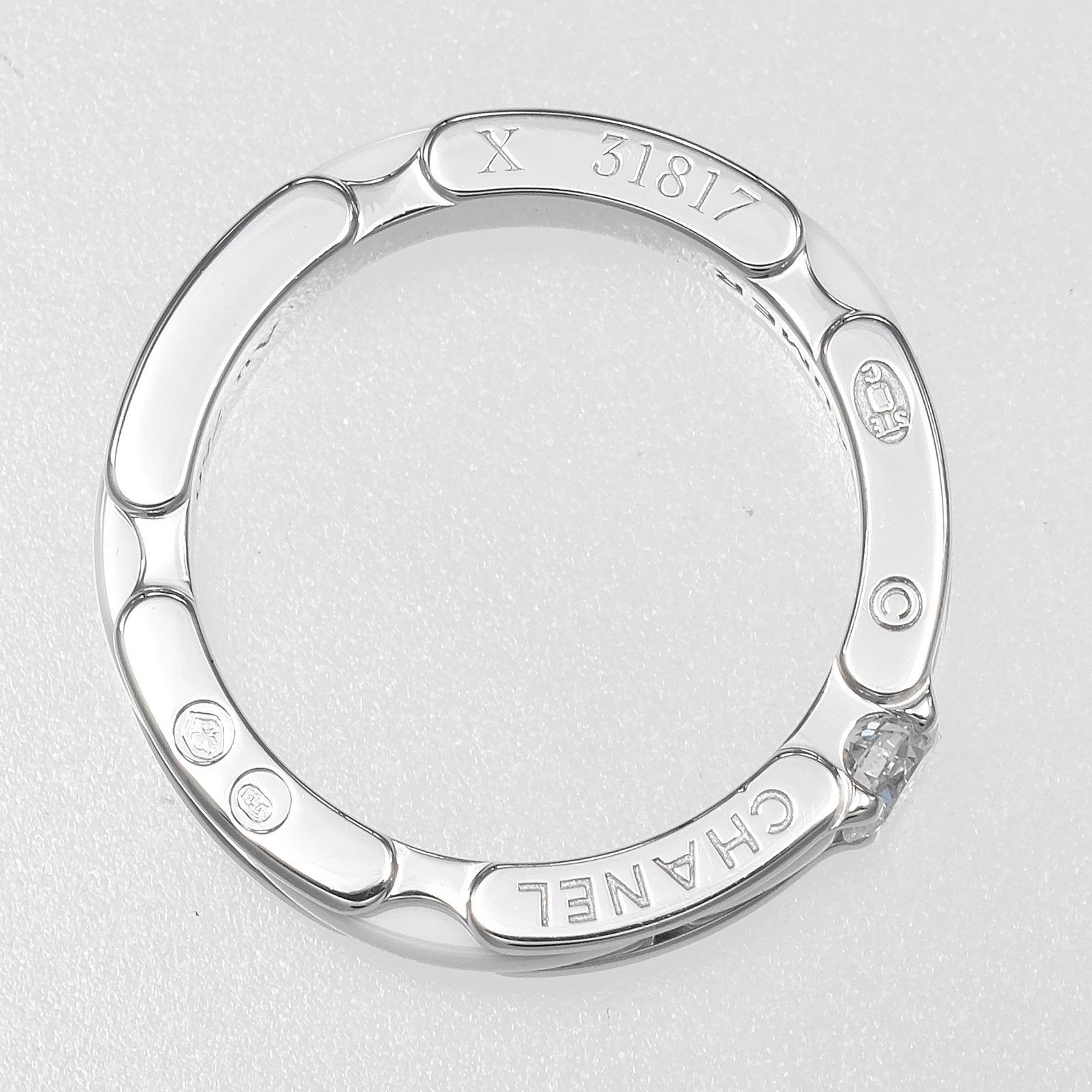 Chanel Chanel Chanel Ultra Small Au750 White Gold Diamond Ceramic Ring Precious Metal Ring DUTY FREE for USA Size ONE SIZE - 8 Thumbnail