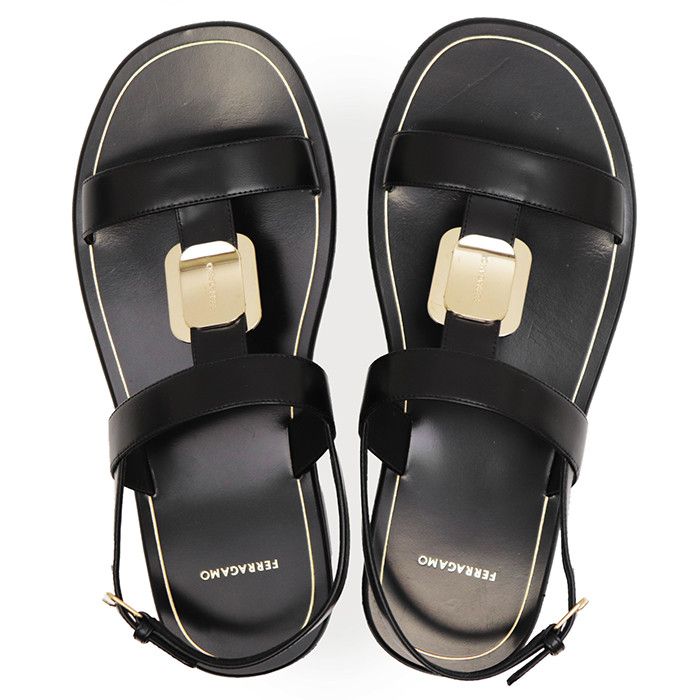 Salvatore Ferragamo Salvatore Ferragamo Salvatore Ferragamo Leather Flat Sandals Leather Shoes DUTY FREE for USA Size ONE SIZE - 7 Thumbnail