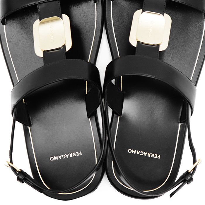 Salvatore Ferragamo Salvatore Ferragamo Salvatore Ferragamo Leather Flat Sandals Leather Shoes DUTY FREE for USA Size ONE SIZE - 12 Thumbnail