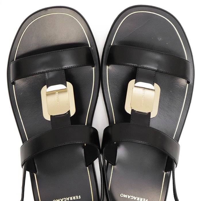 Salvatore Ferragamo Salvatore Ferragamo Salvatore Ferragamo Leather Flat Sandals Leather Shoes DUTY FREE for USA Size ONE SIZE - 8 Thumbnail