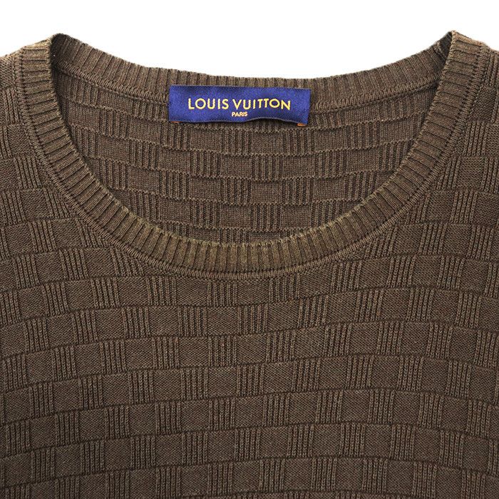 Louis Vuitton Louis Vuitton Louis Vuitton Damier Cotton Wool Knitwear Textile Tops DUTY FREE for USA Size ONE SIZE - 7 Thumbnail