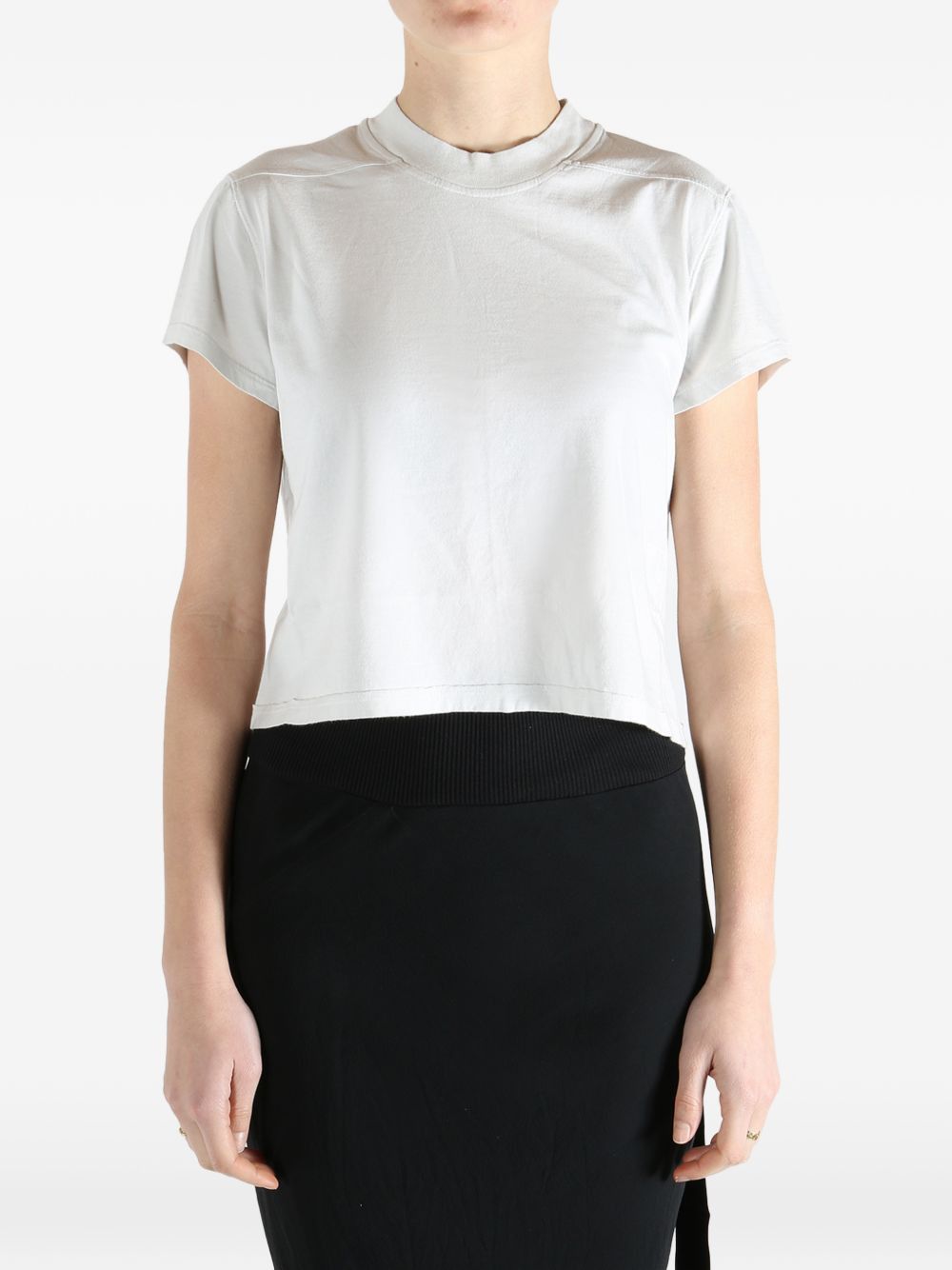 Rick Owens Drkshdw COTTON CROPPED T-SHIRT Size S / US 4 / IT 40 - 2 Thumbnail