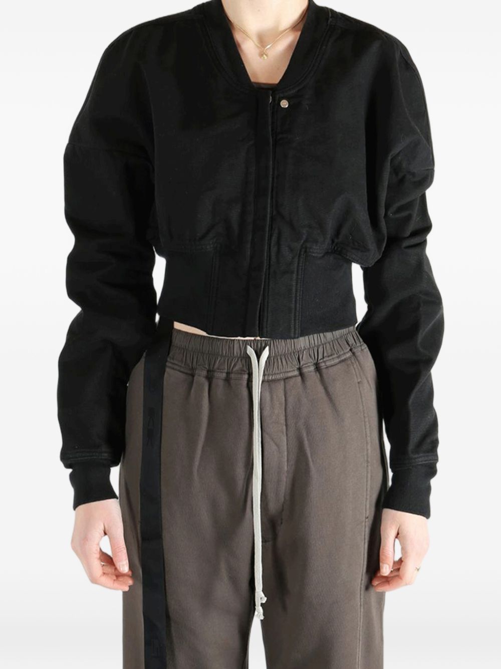 Rick Owens Drkshdw COTTON CROPPED BOMBER JACKET Size M / US 6-8 / IT 42-44 - 3 Thumbnail