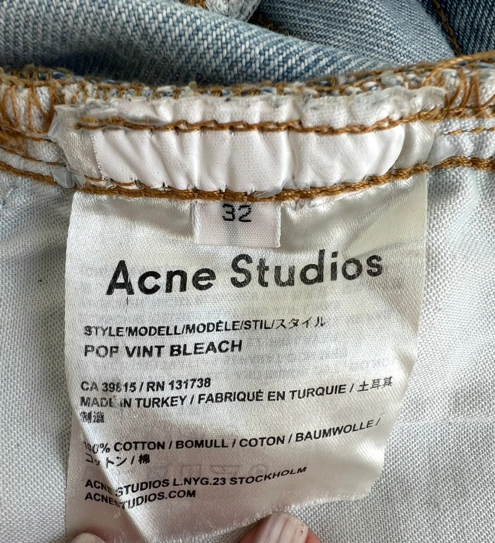 Acne Studios Acne Studios Pop Vint Bleach Jeans Size 32" / US 10 / IT 46 - 2 Thumbnail