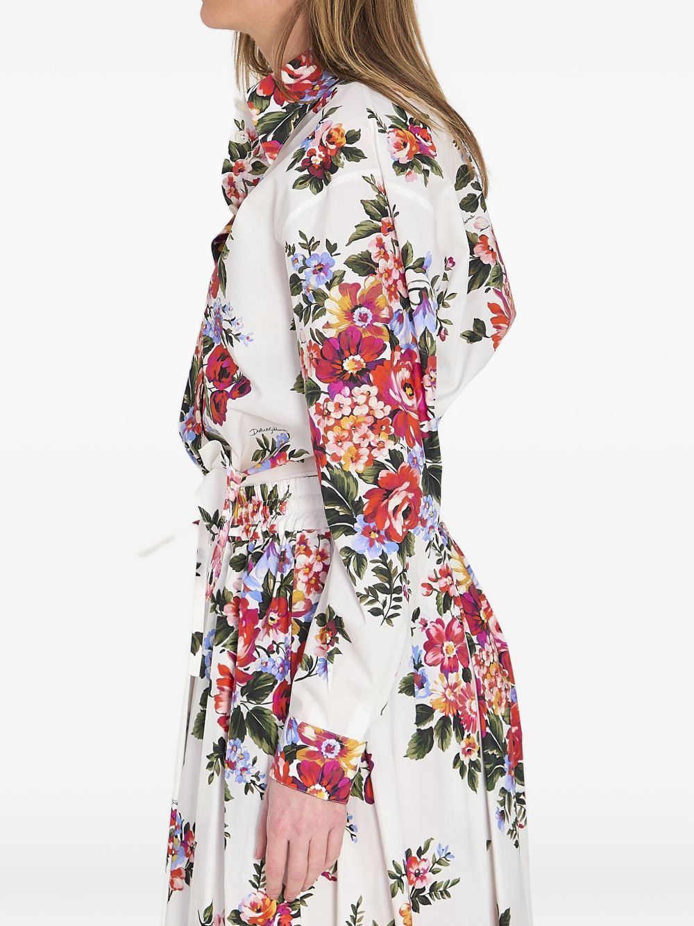 Dolce & Gabbana FLOWER PRINT COTTON SHIRT Size M / US 6-8 / IT 42-44 - 3 Thumbnail