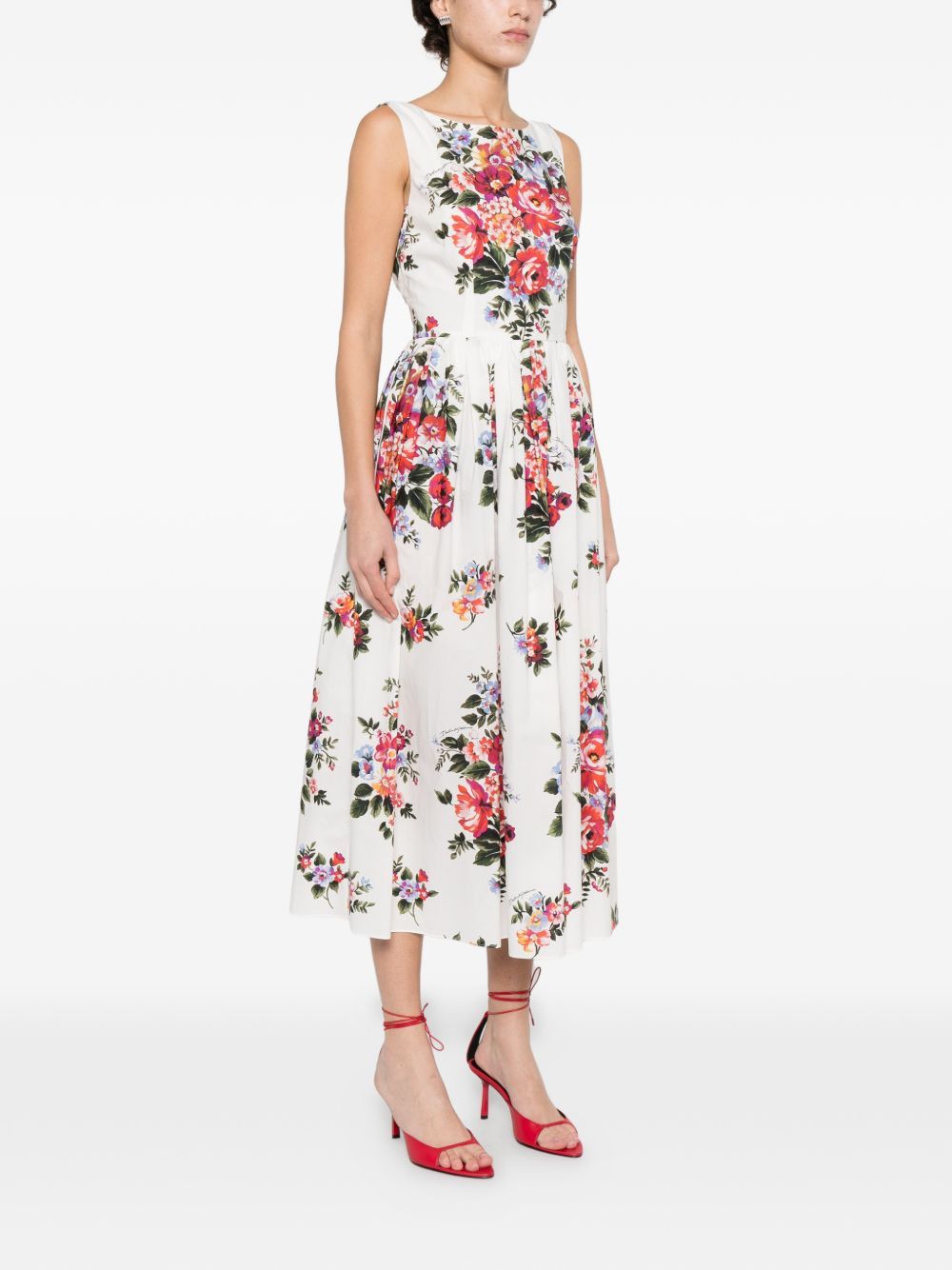 Dolce & Gabbana FLOWER PRINT LONG DRESS Size M / US 6-8 / IT 42-44 - 5 Thumbnail