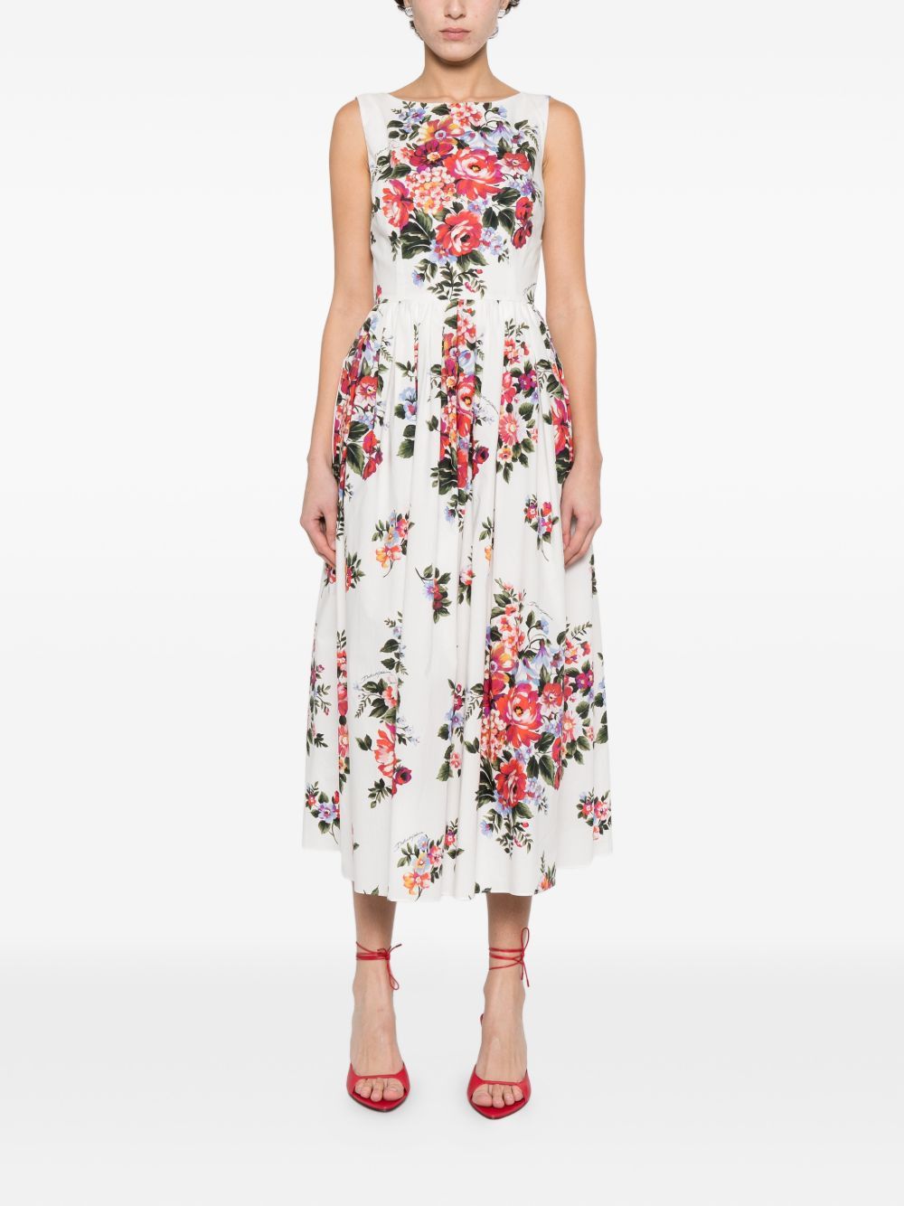 Dolce & Gabbana FLOWER PRINT LONG DRESS Size M / US 6-8 / IT 42-44 - 2 Thumbnail