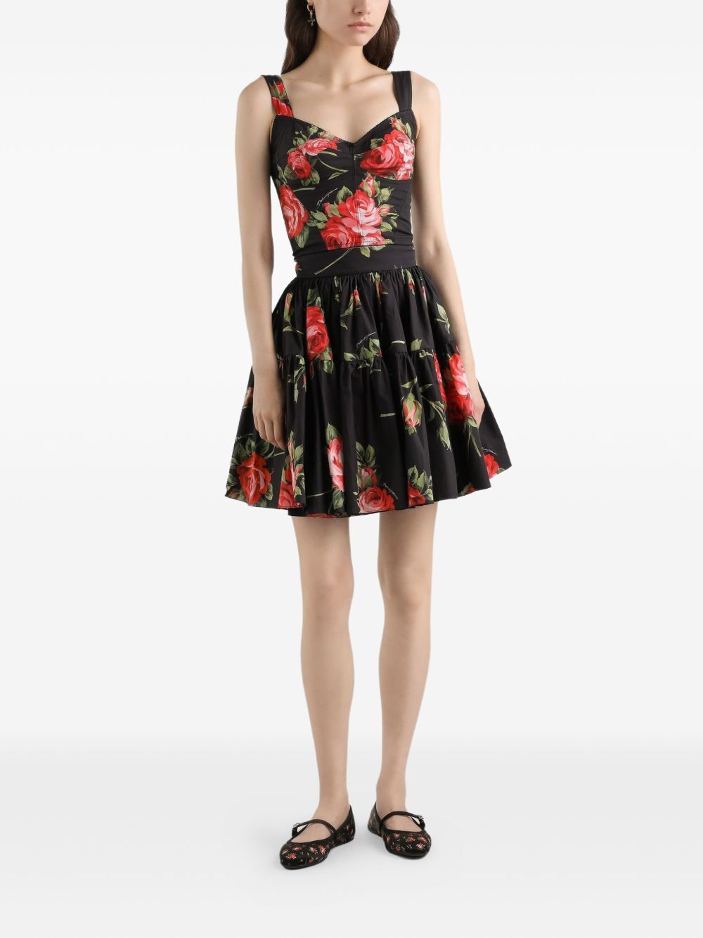 Dolce & Gabbana ROSES BOUQUET PRINT BUSTIER TOP Size M / US 6-8 / IT 42-44 - 5 Thumbnail
