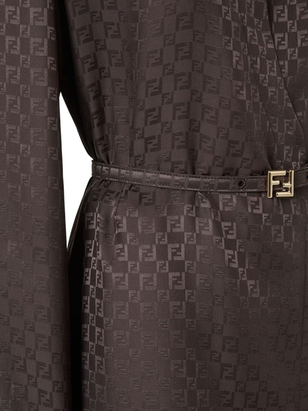 Fendi FF JACQUARD SILK MAXI DRESS Size XS / US 0-2 / IT 36-38 - 3 Thumbnail