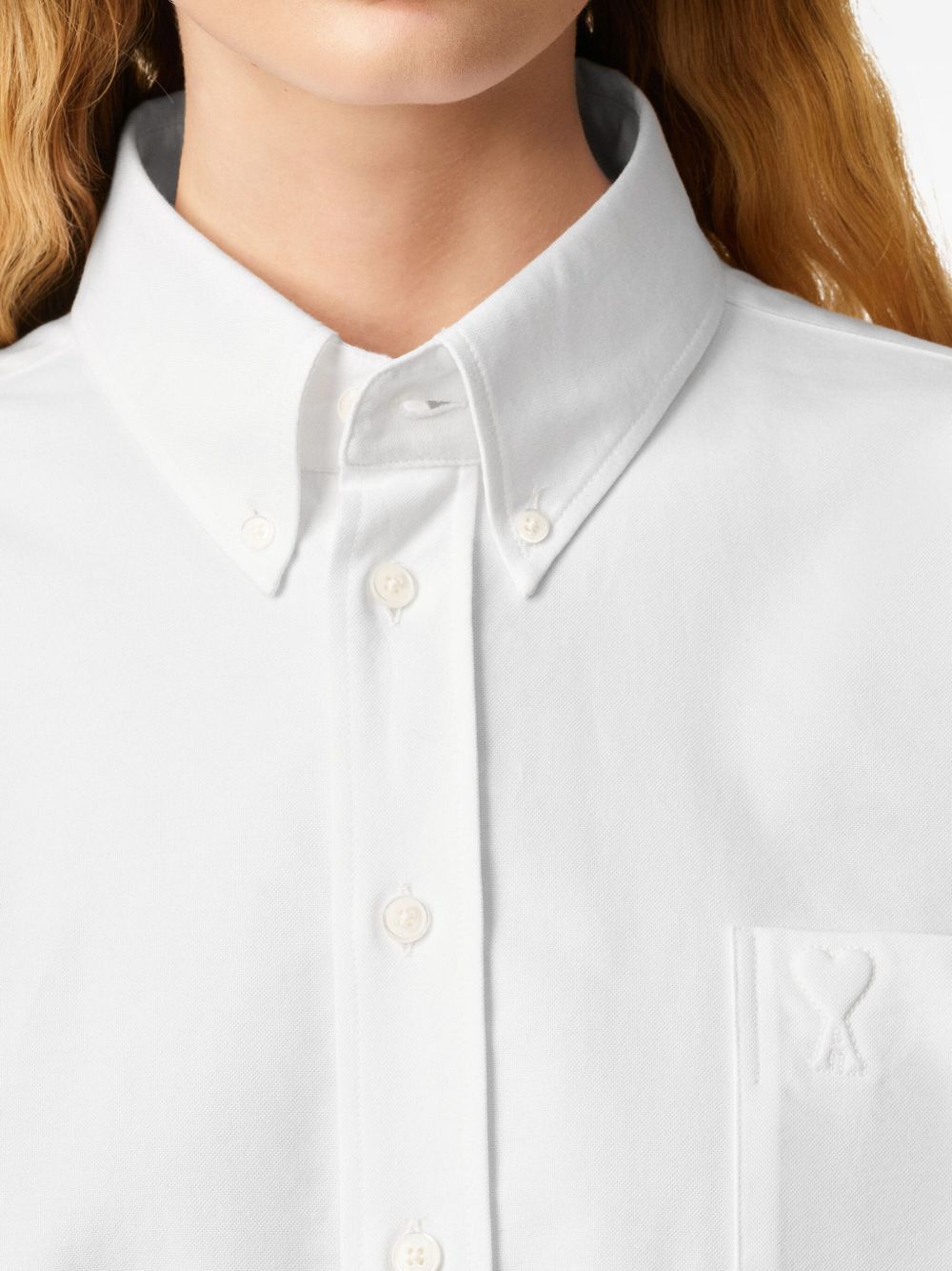 AMI COTTON CROPPED SHIRT Size XS / US 0-2 / IT 36-38 - 4 Thumbnail