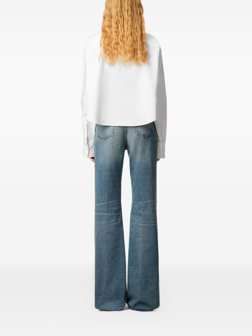 AMI COTTON CROPPED SHIRT Size XS / US 0-2 / IT 36-38 - 2 Thumbnail