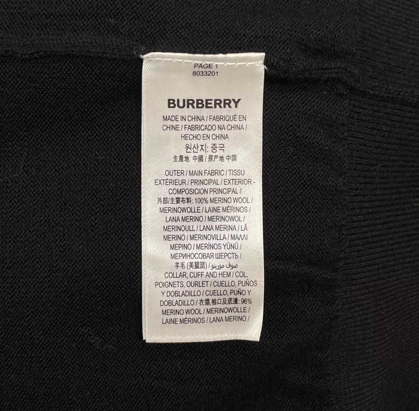 Burberry Black Long-Sleeve Crew Neck Sweatshirt Size US S / EU 44-46 / 1 - 6 Thumbnail