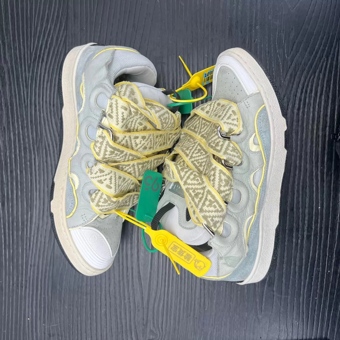 Lanvin Multi-Color High-Top Sneakers with Straps Size US 9 / EU 42 - 3 Thumbnail