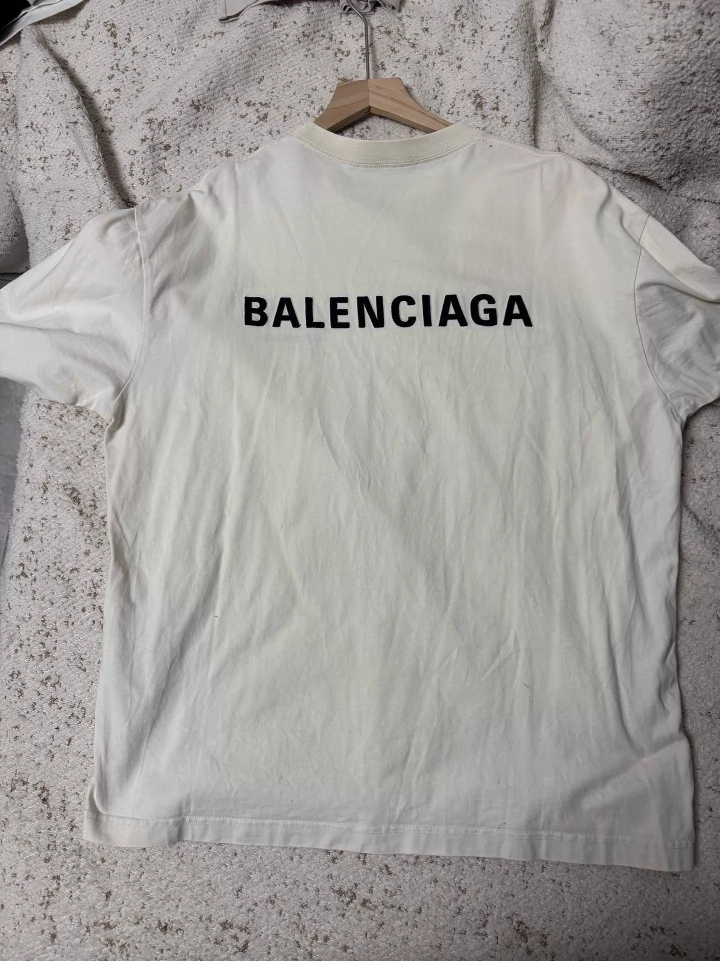 Balenciaga White Short-Sleeve Crewneck T-Shirt Size US M / EU 48-50 / 2 - 4 Thumbnail
