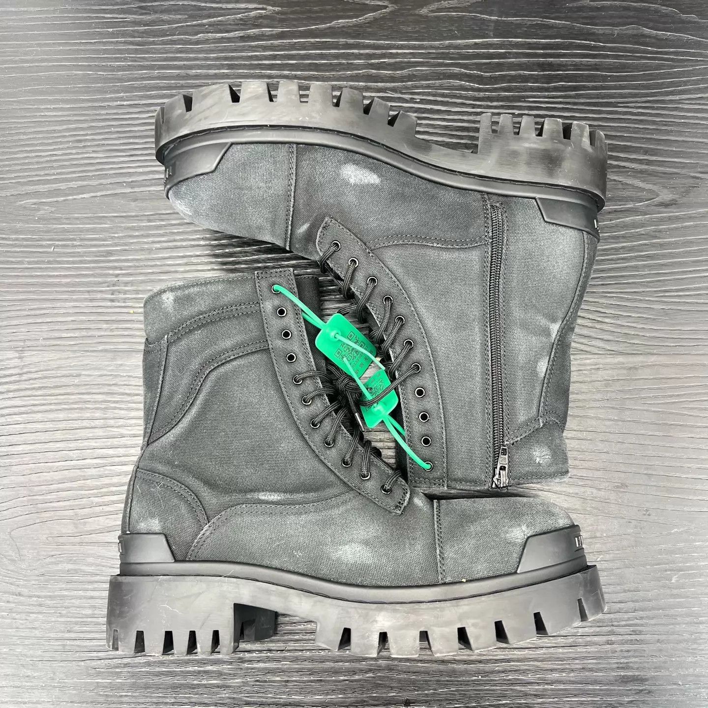Balenciaga Black Chunky-Sole Lace-Up Boots Size US 10 / EU 43 - 3 Thumbnail