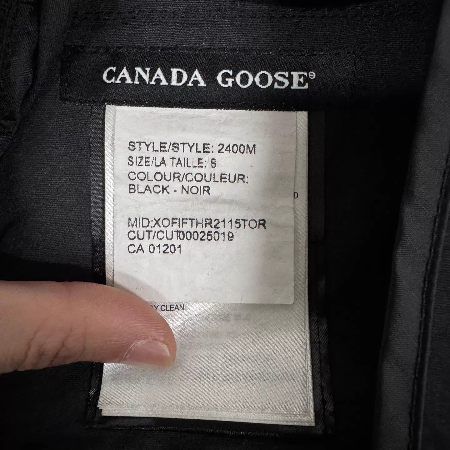 Canada Goose Black Bomber Jacket with Button Front - Size S Size US S / EU 44-46 / 1 - 7 Thumbnail