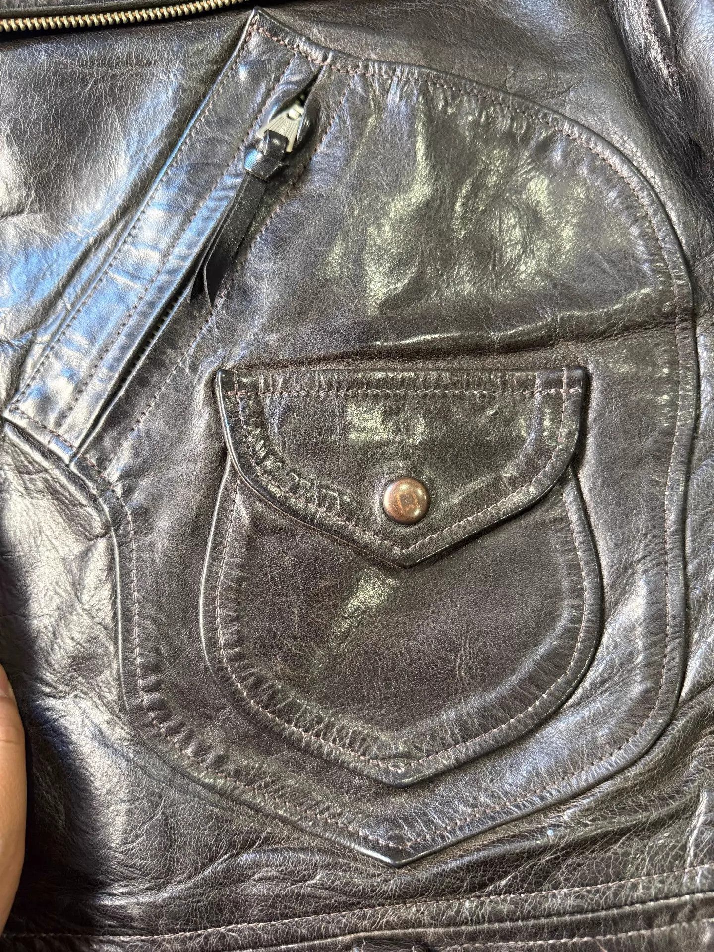 Rainbow Country Brown Leather Jacket - Size XXS Size US XXS / EU 40 - 8 Thumbnail