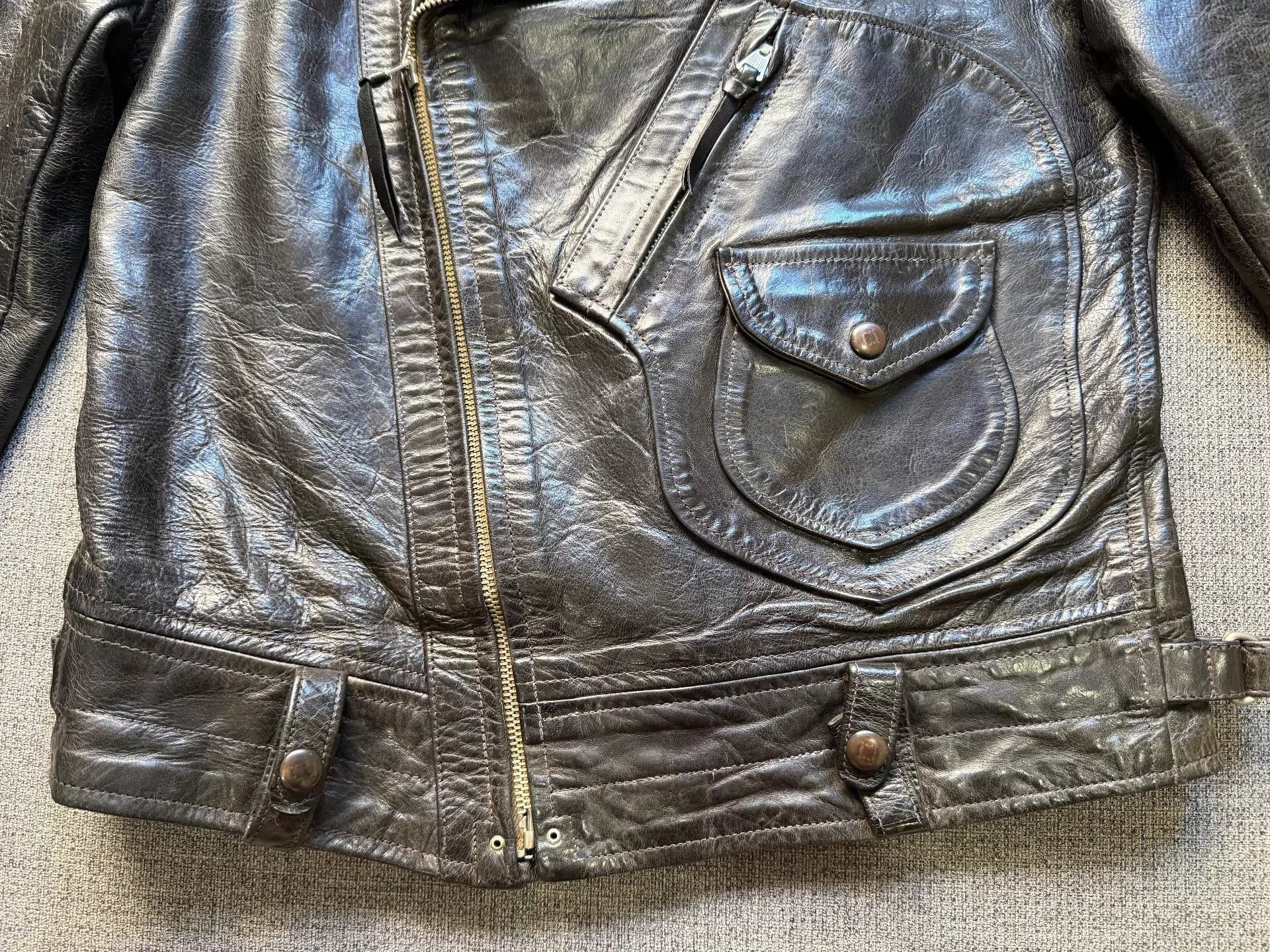 Rainbow Country Brown Leather Jacket - Size XXS Size US XXS / EU 40 - 5 Thumbnail