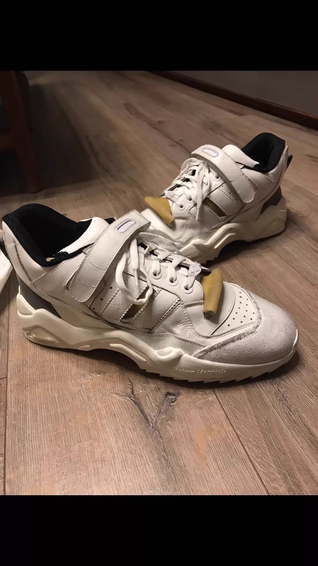 Maison Margiela White Lowtop Sneakers with Strap Size US 11 / EU 44 - 6 Thumbnail
