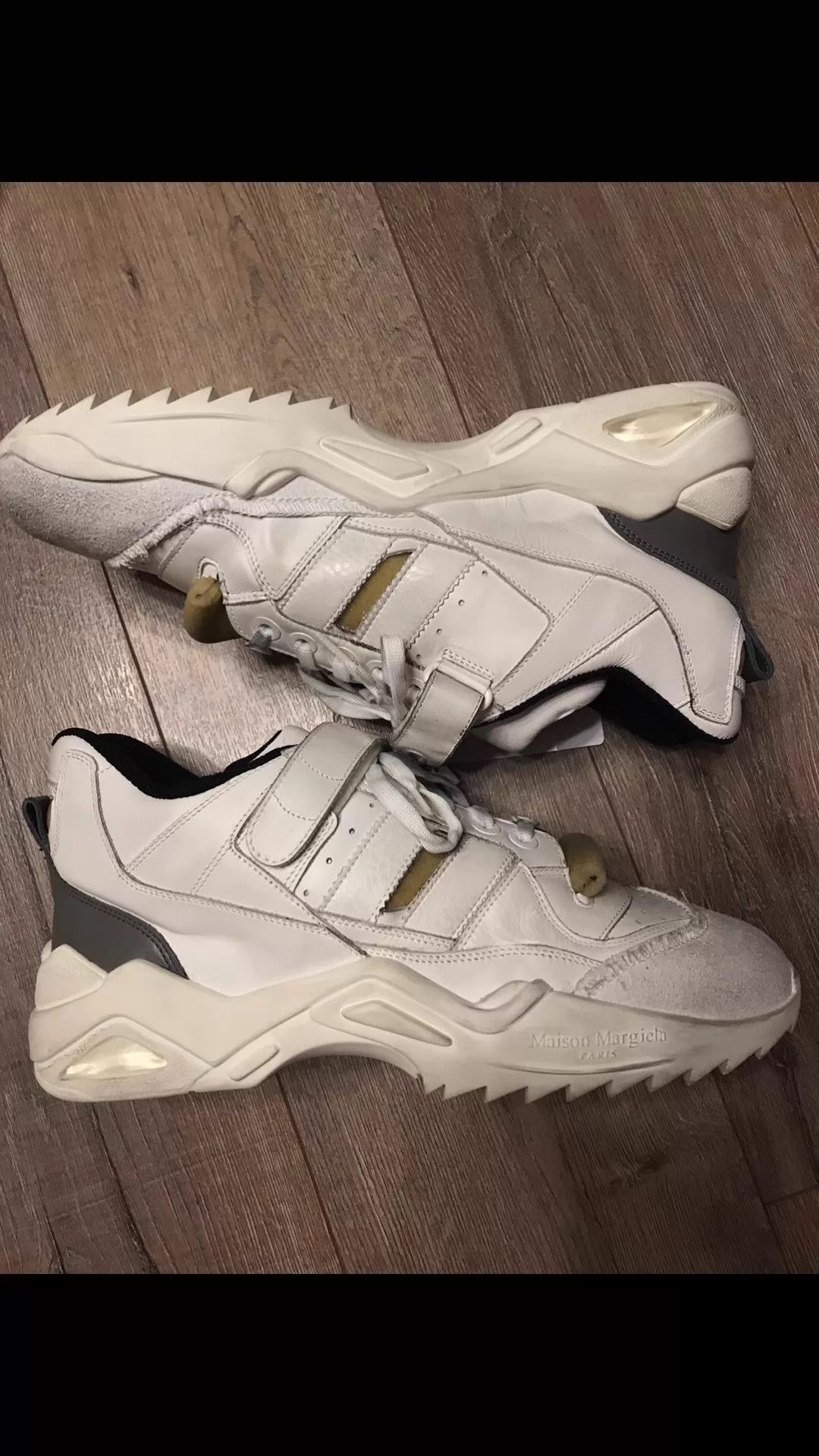Maison Margiela White Lowtop Sneakers with Strap Size US 11 / EU 44 - 7 Thumbnail