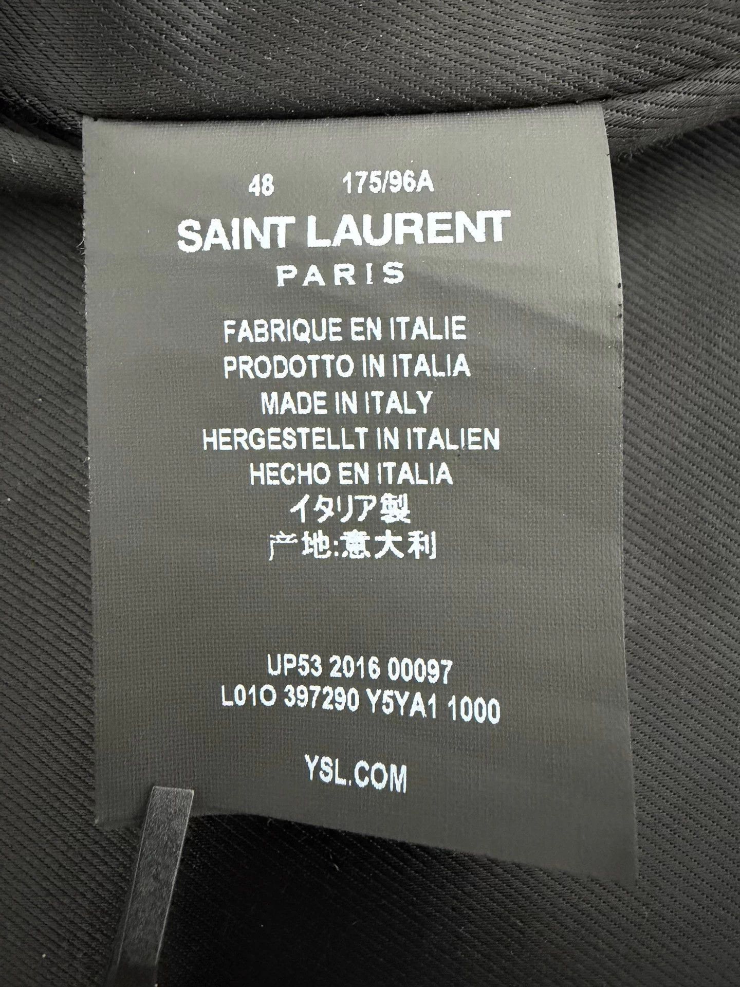Saint Laurent Paris Black Leather Biker Jacket Size M Size US M / EU 48-50 / 2 - 6 Thumbnail