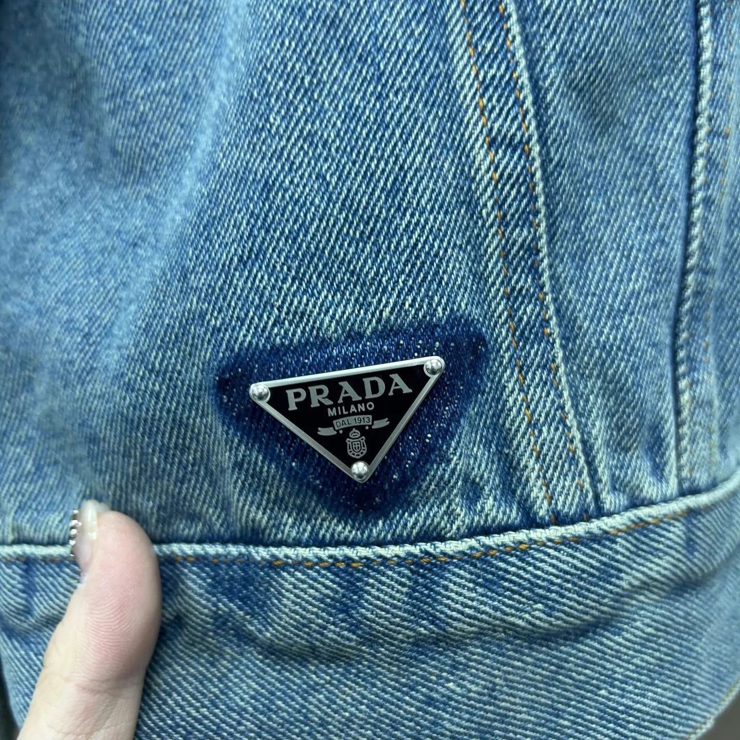 Prada Blue Denim Jacket with Button Front - XL Size US XL / EU 56 / 4 - 2 Thumbnail