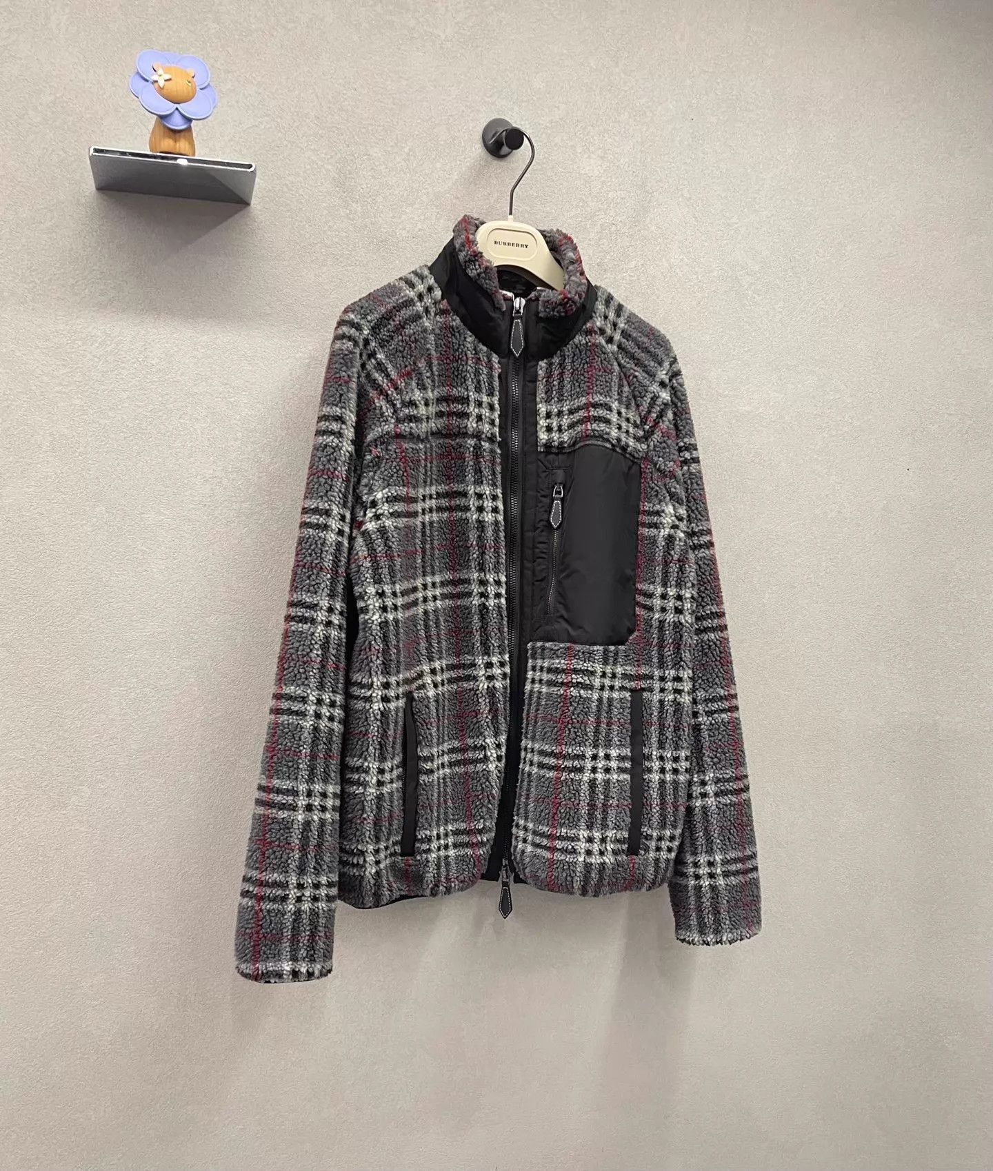 Burberry Plaid Fleece Zip-Up Jacket - Multi, Size M Size US M / EU 48-50 / 2 - 3 Thumbnail