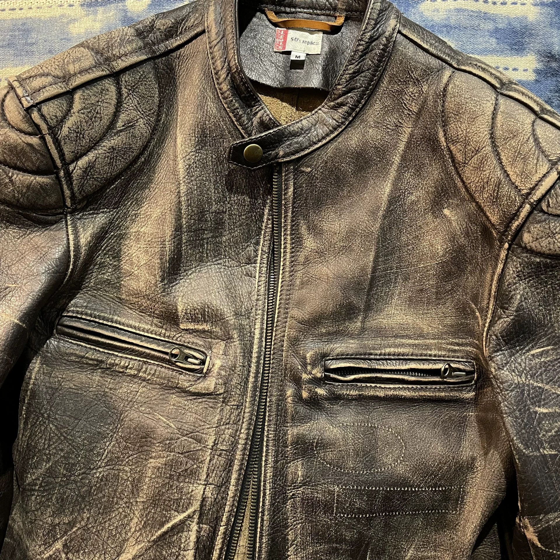 Levi's Levi's Vintage Motorcycle Leather Jacket Size US M / EU 48-50 / 2 - 2 Thumbnail