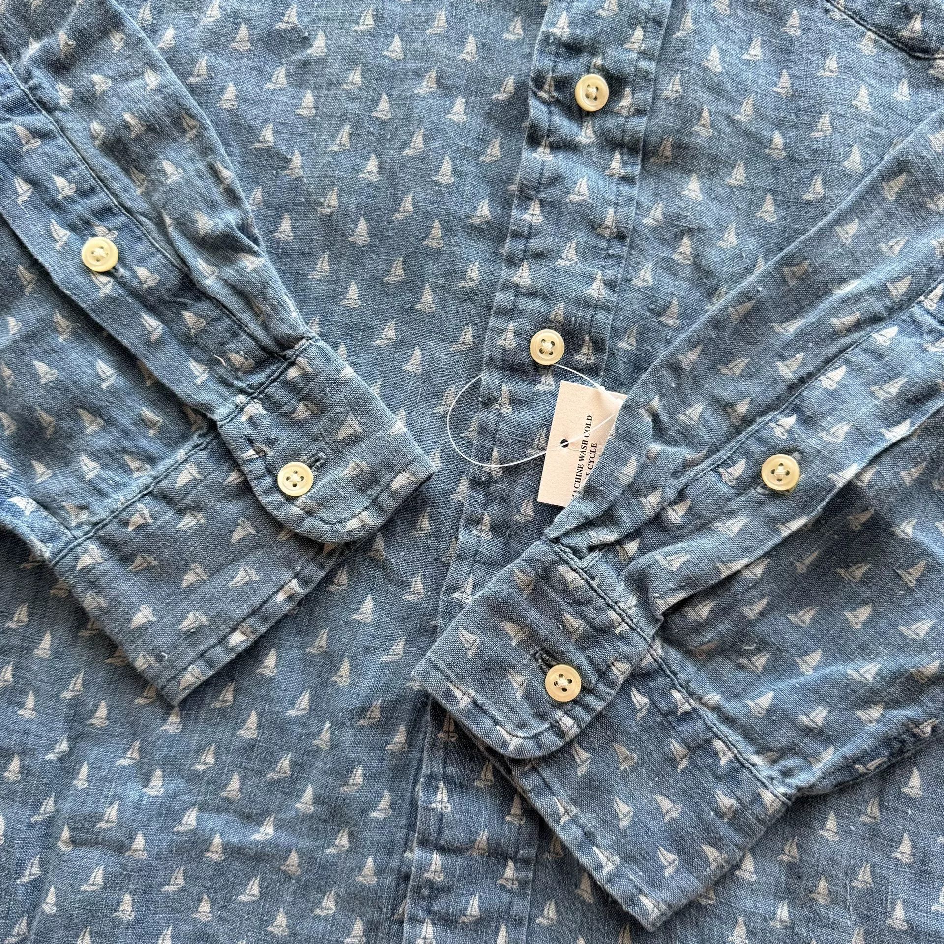 Polo Ralph Lauren Ralph Lauren Linen Blue Dyed Shirt Size US S / EU 44-46 / 1 - 4 Thumbnail