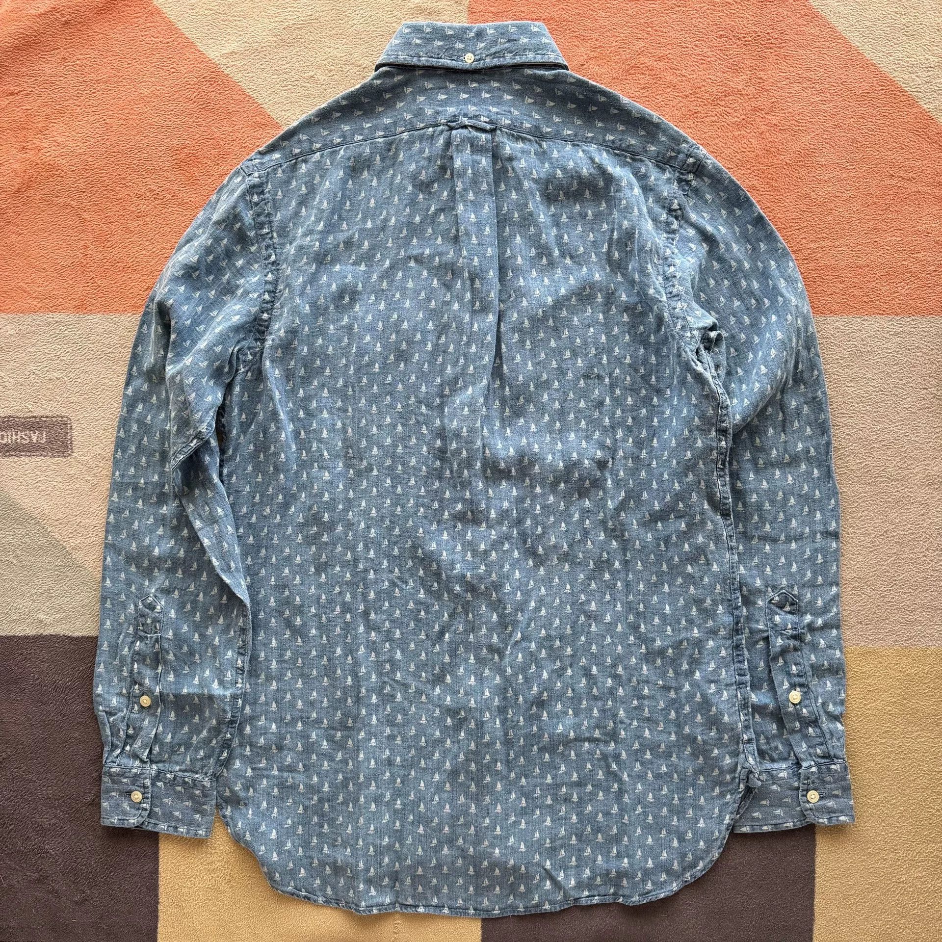 Polo Ralph Lauren Ralph Lauren Linen Blue Dyed Shirt Size US S / EU 44-46 / 1 - 6 Thumbnail