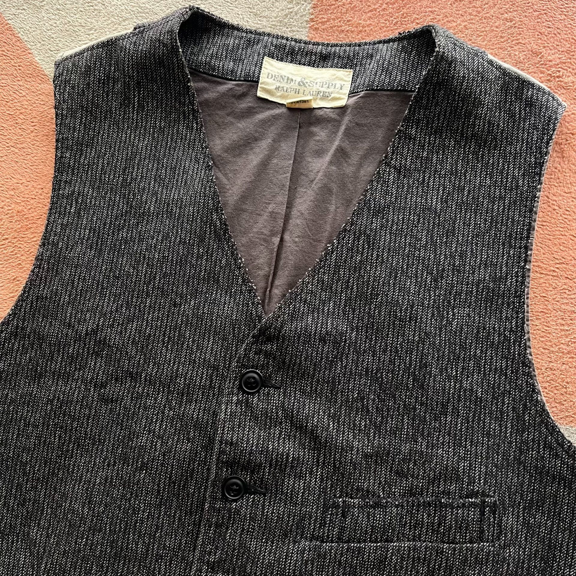 Denim & Supply Ralph Lauren Ralph Lauren Denim Supply Pepper Salt Vest Size US S / EU 44-46 / 1 - 3 Thumbnail