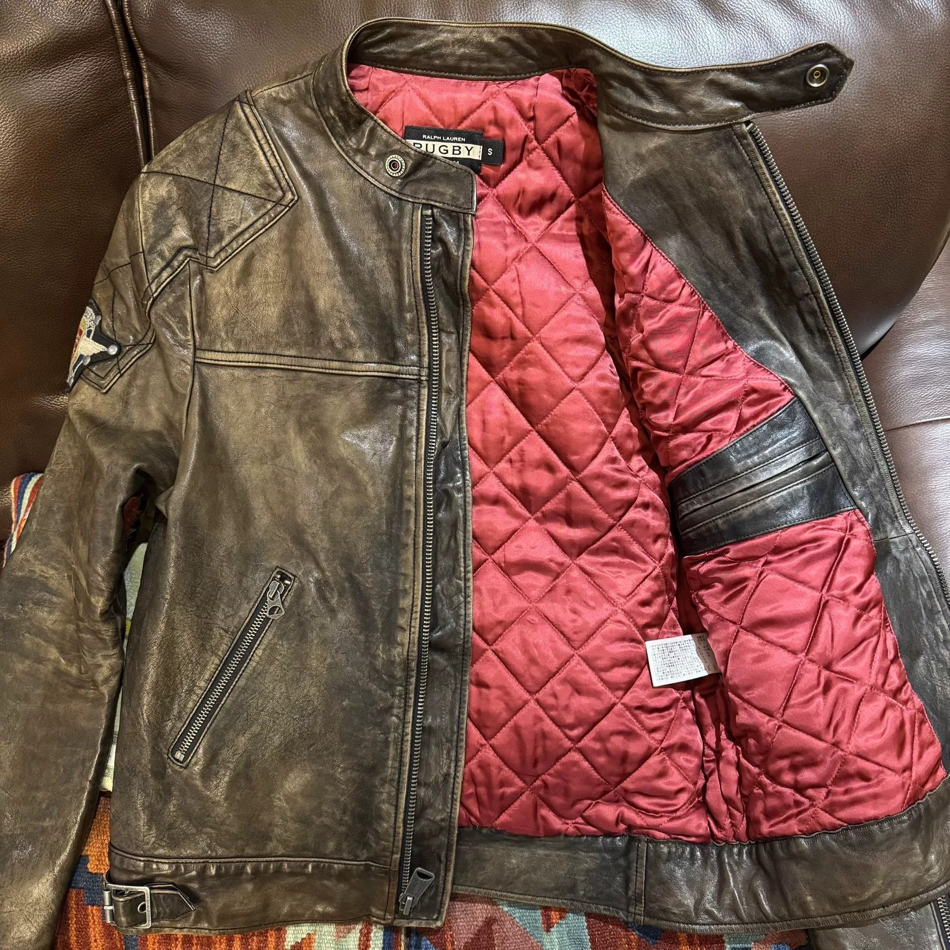 Rugby Ralph Lauren Ralph Lauren Rugby J100 Leather Jacket Size US S / EU 44-46 / 1 - 2 Thumbnail
