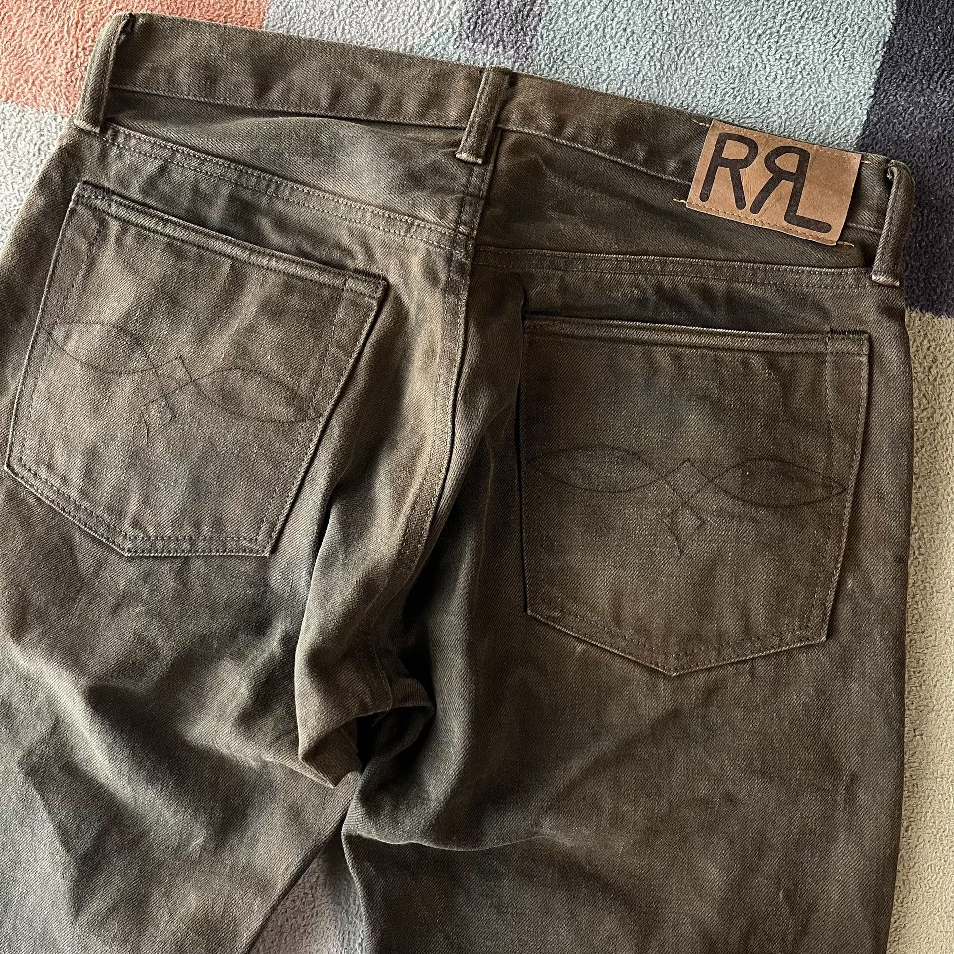 RRL Ralph Lauren RRL Brown Washed Distressed Slim Jeans Size US 31 - 6 Thumbnail