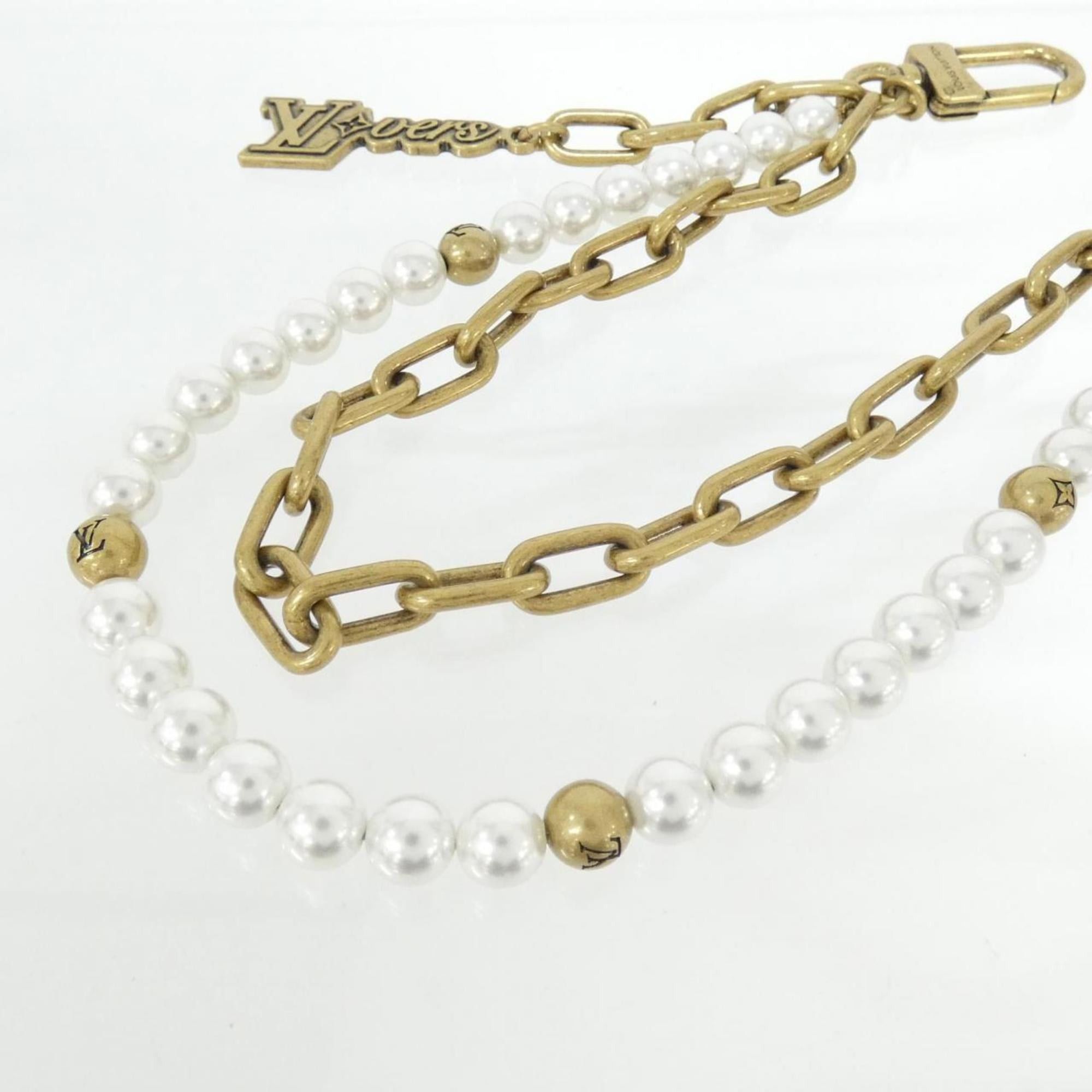 Louis Vuitton Accessory Bag Charm Chain Belt Pearl M01689