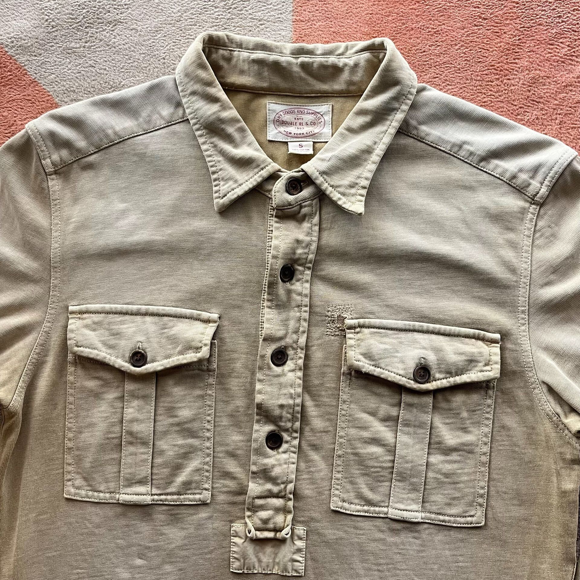 RRL Ralph Lauren RRL Military Style Knit Shirt Size US S / EU 44-46 / 1 - 3 Thumbnail