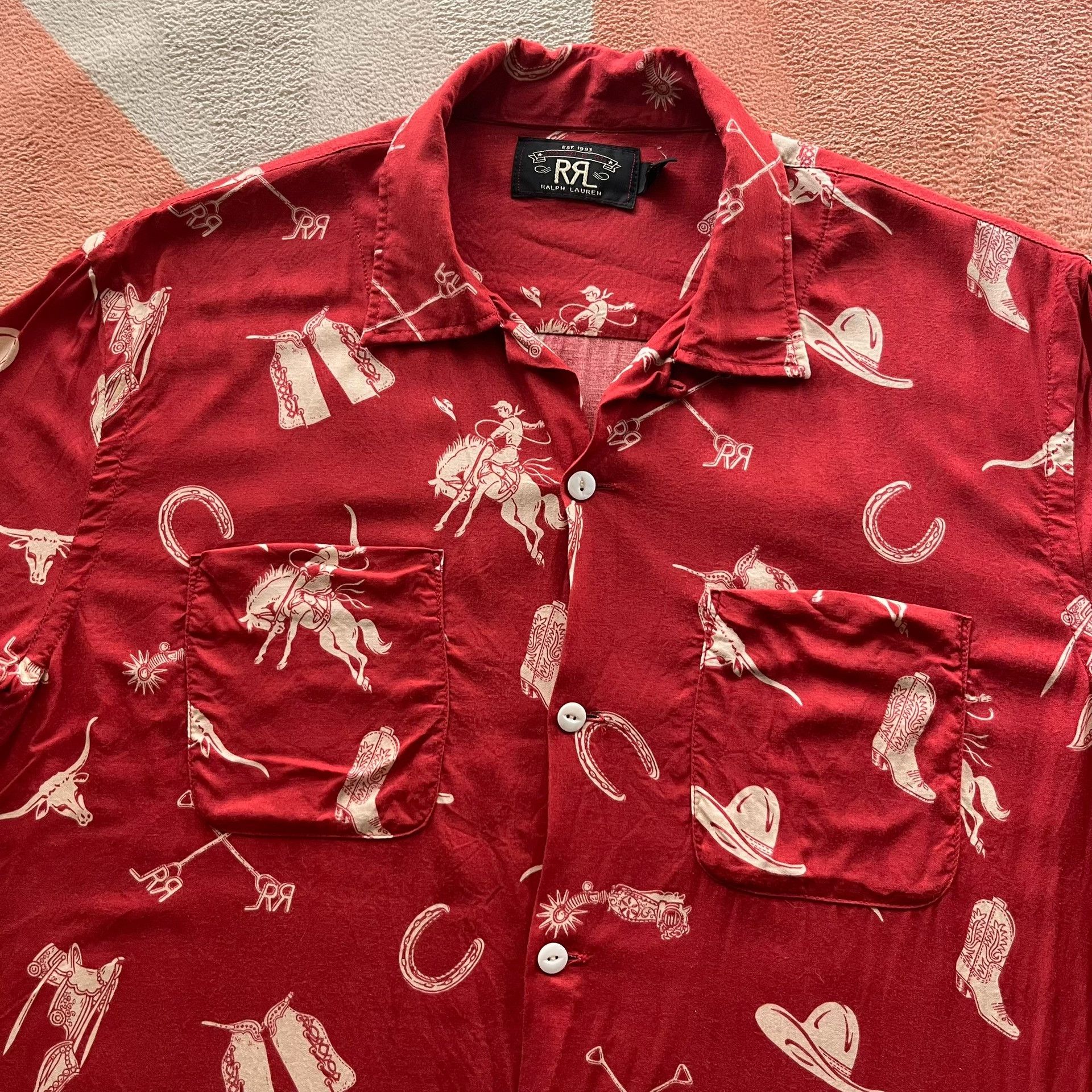 RRL Ralph Lauren RRL Ralph Lauren Double RL Short Sleeve Shirt Size US S / EU 44-46 / 1 - 3 Thumbnail
