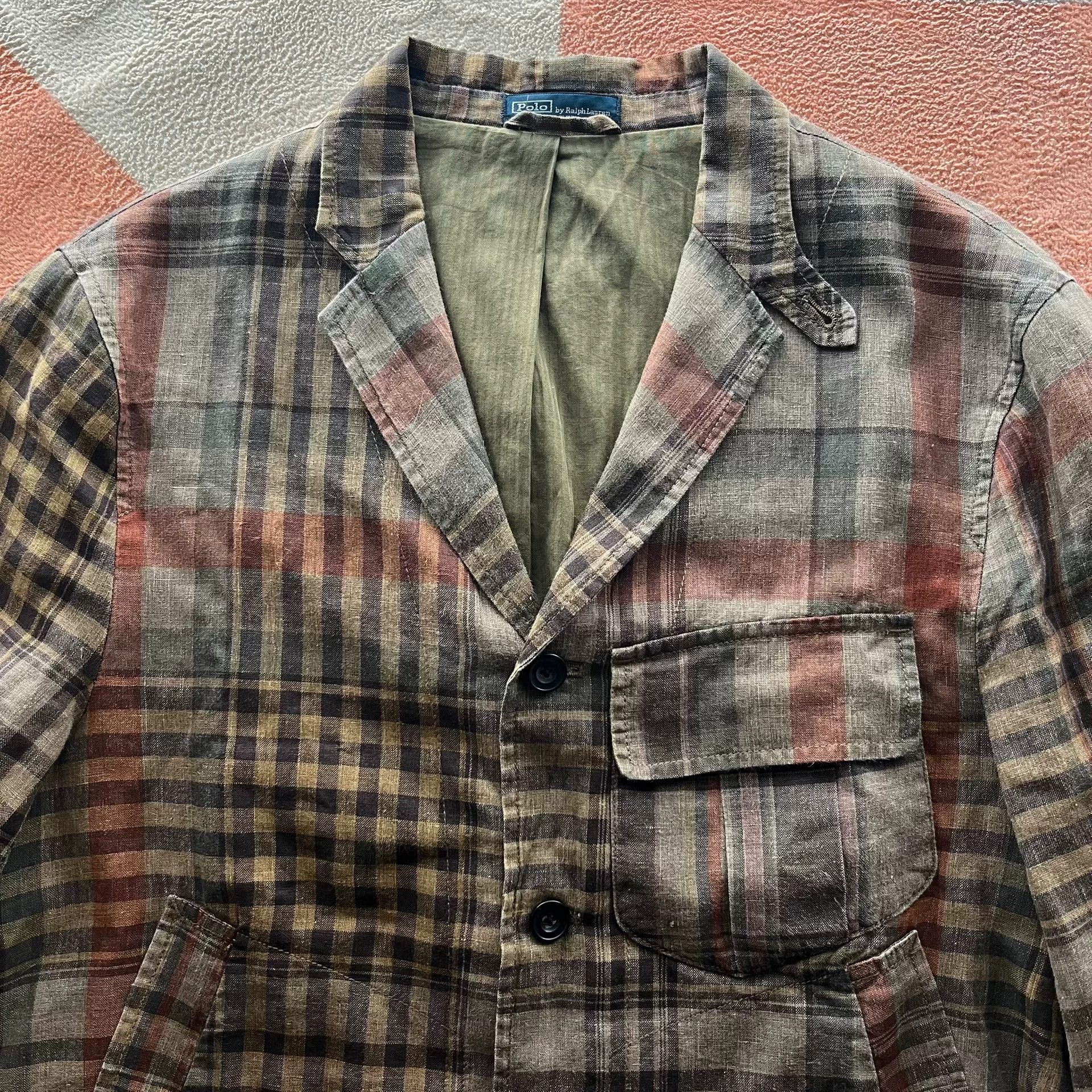 Polo Ralph Lauren Ralph Lauren Polo Linen Plaid Trench Coat Size US XL / EU 56 / 4 - 4 Thumbnail