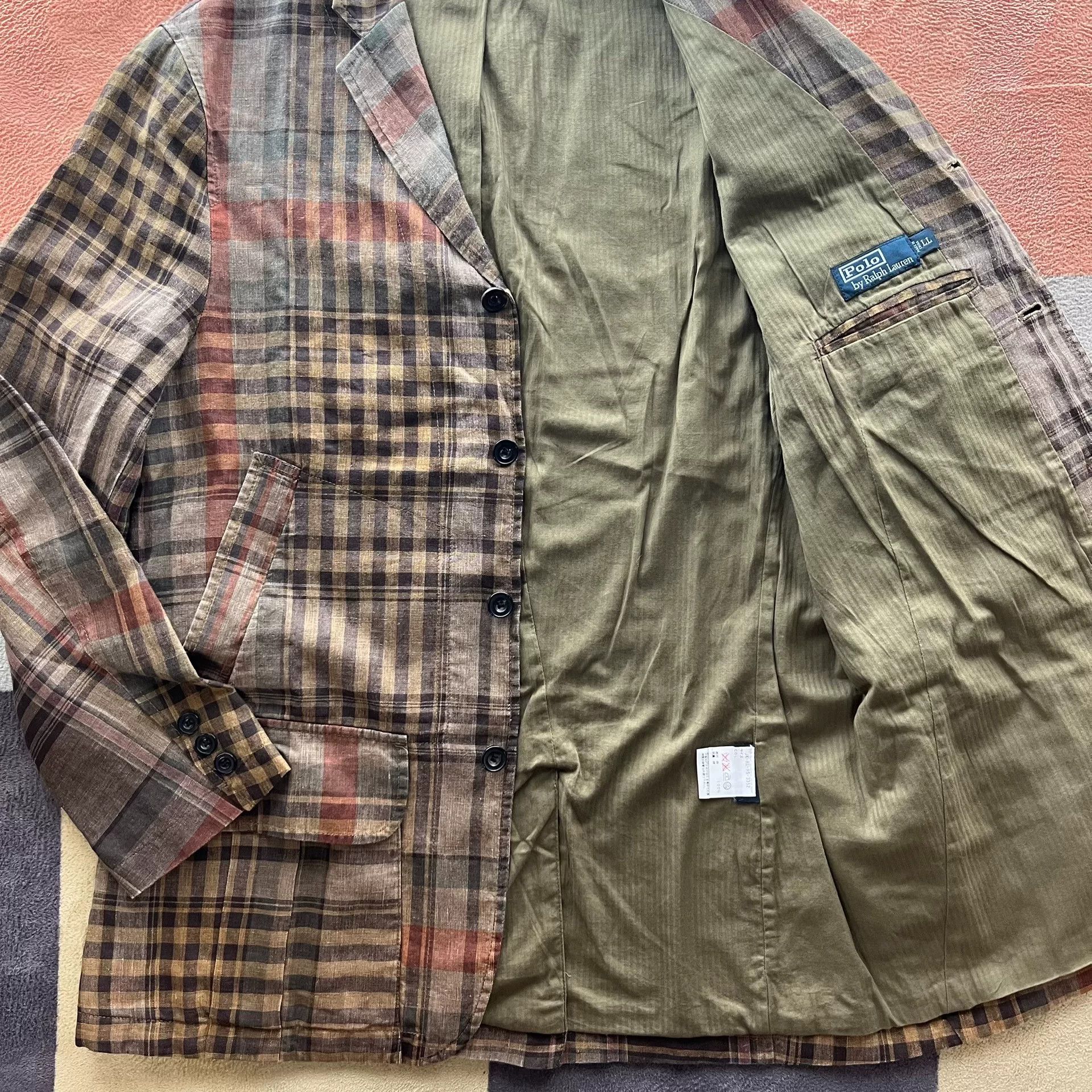 Polo Ralph Lauren Ralph Lauren Polo Linen Plaid Trench Coat Size US XL / EU 56 / 4 - 2 Thumbnail